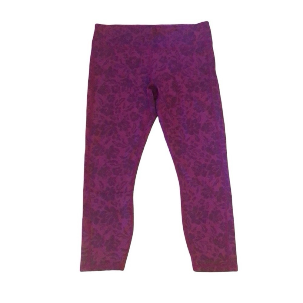 FABLETICS MID-RISE PRIMROSE FLORAL RASPBERRY POWERFORM CAPRI SIZE M NEW WITH TAG